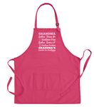 ThisWear Grandma's Love is Endless Funny Apron Kitchen BBQ Barbecue Cooking Baking Crafting Gardening Two Pocket Apron Grandma Mom Apron Heliconia