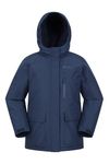 Mountain Warehouse Noah Kids Borg Lined Waterproof Jacket Navy Kids Size 11-12 Years