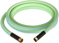 Atlantic Heavy Duty Garden Hose 5/8 Inch x 12 ft Green Color, Short Connection Leader Hose with Male-Female Connectors (12 Feet)