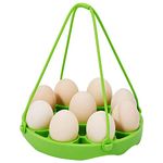 KeepingcooX Silicone Sling Egg Rack Stand with Handles For Instant Pots/Pressure Cooker/Multi-Cookers 6,8 Qt, Steamer Basket Insert for Hard/Soft Boiled Eggs/Dishes, Microwave, Plus Egg Separator