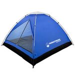 2 Person Camping Tent with Rain Fly and Carrying Bag - Water-Resistant Outdoor Tent for Backpacking, Hiking, or Festivals by Wakeman Outdoors (Blue)