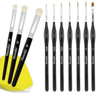 Himmlfel Miniature Paint Brushes drybrush Set,10 PCS fine Detail Paint Brush Dry Brush,Model Paint Brushes Dry Brushes for Citadel Game Model，Large Medium Detailed Models，Model Painting,Warhammer 40k