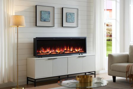 FlameKo 50-Inch Electric Fireplace – Wall Mounted LED Heater