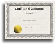 Certificate of Achievement Certificate Paper with Embossed Gold Foil Seals - 30 Pack - Parchment Award Certificates for Students, Teachers, Employees - 8.5" x 11" Inkjet/Laser Printable