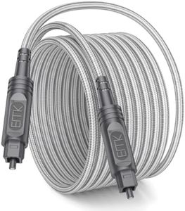 EMK Digital Optical Audio Cable Toslink Cable - Fiber Optic Cord for Home Theater, Sound bar, TV, Gaming Console, Musical Instrument, Projector, Speaker & More