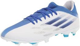 adidas Unisex X Speedflow.3 Firm Ground Soccer Shoe, White/Legacy Indigo/Blue, 12 US Men