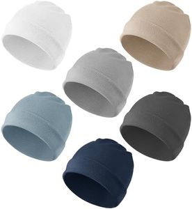 Konssy 6 Pack Baby Beanie Hats for Newborn Infant Girls Boys, 0-6 Months