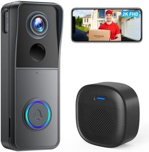 XTU Video Doorbell Camera Wireless, No Monthly Fees, Human Detection with Alerts, 2K Resolution, 166° Wide Angle, 2-Way Audio, Night Vision, Work with Alexa/Google Assistant, Indoor/Outdoor Security