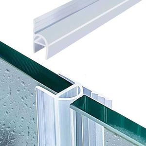 Thickened Shower Glass Door Seal, 120 Inch Silicone Soft Shower Door Seal for Stopping Water Leaks, Frameless Seals (Arch)