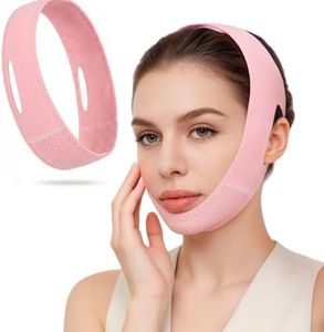 LaxifluentDouble Chin Lifting Mask with Chin Strap - Double Chin Reducer, Facial, V-shaped Lift, Suitable for Women, Breathable and Comfortable, Universal Size