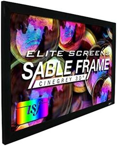 Elite Screens 120 inch CLR and ALR Projector Screen 16:9 4K, Standard Throw Projection Screen, Fixed Frame Projector Screen Grey, Indoor Movie Screen Home Theater - Sable Frame CineGrey 3D ER120DHD3