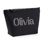 Varsany Black Personalised Pencil Case in Diamante's Perfect Teachers Gift or for Any Student who Loves a bit of Sparkle