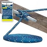 5/8" x 25' Royal Blue - Reflective Double Braided Nylon Dock Line - for Boats up to 45' - Long Lasting Mooring Rope - Strong Nylon Dock Ropes for Boats - Marine Grade Sailboat Docking Rope