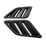 Bonnet Engine Hood Cover,Car Hood Vent Scoop,2 Pcs Engine Hood Air Vent Cover ABS Front Upper Bonnet Hood Air Outlet Grille Replacement for F (Glossy Black)