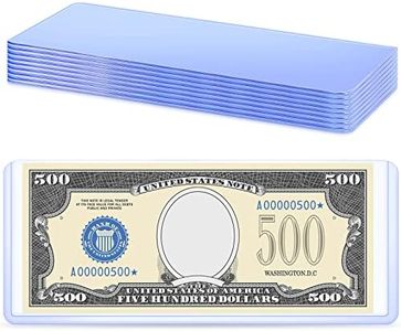 Sepamoon Bill Clear Holders Currency PVC Holder Transparent Bill Sleeves Currency Bill Display Holder for Regular Bills Protector Case Supplies, 6.9 x 2.95 Inch (10)