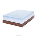 LUCID 4 Inch Gel Memory Foam Mattress Topper-Ventilated Design-Ultra Plush-Twin