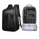 GetZget® Multipupose Carrying Case Bag Compatible with DJI Air 2s/ Air 2 & Accessories Storage Hard Waterproof Backpack with Safety Belt & EVA Foam (for Air 2s, Black)