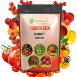 The Indian Beej-Tomato Seeds | Home Gardening and Terrace Gardening | Fresh Indian Tomato Seeds |5 Varieties Tomato | Easy to Grow |Tomato Vegetable Seeds|800+ seeds