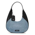 Miraggio Gaby Denim Hobo Shoulder Bag for Women (Denim & Black)