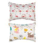 ALVABABY Toddler Pillowcase Cotton 2 Packs Envelope Pillowcase Fits Size 18x13,16x12 Inch Baby Boy Girl Pillowcase Children Bedding Travel Pillows