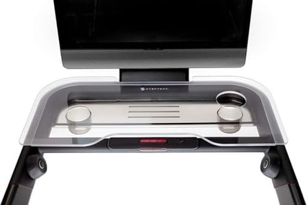 TFD StepTray, Walking Desk Attachment with Laptop Stand Included, Compatible with Peloton Tread Plus Only, Made in USA, Acrylic Holder for Laptop, Tablet, Phone, Book, Treadmill Accessories, Clear