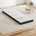 Giselle Bedding Foldable Mattress 180 x 70 x 10cm 4 Fold Folding Mattresses Floor Mat Cushion Covers Camping Portable Travel Sleeping, Sofa Bed Pad Home Office, Bamboo Fabric Single