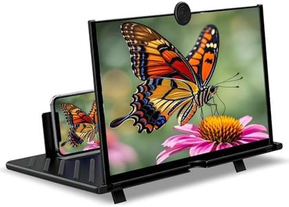 Zrgzob 20 Inch Screen Magnifier for Cell Phone - Foldable Phone Stand & Movie Amplifier, for Videos, and Gaming, Compatible with All Smartphones