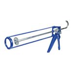 Faithfull Mastic Gun - 425ml Capacity - Metal Frame Skeleton Caulking Gun, 7:1 Thrust Ratio, Ladder Hook & Cleaning Pin, Accepts C20 & C30 Cartridges for Sealants & Adhesives