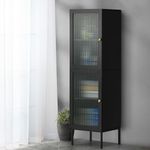 Oikiture Slim Bathroom Cabinet Tall Storage Cupboard Floor Cabinet