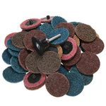 30PCS Mix 2'' 50mm Sanding Discs Fine Grit Roll Lock Surface Conditioning Quick Change with 1 Pad Holder