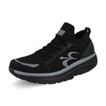 GDEFY Men's MATeeM Cross-Trainer - Hybrid VersoShock Performance Proven Pain Relief Shoes with Support, Black,gray, 9.5