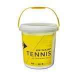 Dunlop Tennis Ball Training Yellow 60 Ball Bucket - for Coaching and Training Sessions