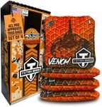 Titan Bags Venom Cornhole Bags - 6" x 6" ACL PRO Approved Cornhole Bean Bags for Tournaments, Versatile & Durable Regulation Cornhole Bags Ideal for Indoor/Outdoor Toss Games - Geode (4 Pack)