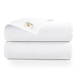 X11 Bath Towel - Large Bath Towels Set, 100% Egyptian Cotton Bath Towel Sets, Highly Absorbent Bath Sheets, Bathroom Towels - Bath Towels Large (75x145cm) (White, Set of 2)