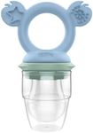 Cherub Baby Non-Toxic BPA Free Silicone Fresh Food Feeder, Fruit Feeder, Easy to Hold, Gentle on Little Mouths, Self-Feeding, Dishwasher, Freezer and Steriliser Safe, 4 Months and Older - Cerulean/Sage