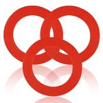 LUTER 3pcs Flush Valve Seal for Mansfield, Silicone Flush Valve Seal Toilet Tank Gasket Replacement Parts 630-0030 Flush Valve Seal for Mansfield 210 and 211 (Red)