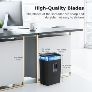 Bonsaii 12-Sheet Cross Cut Paper Shredder – Heavy Duty Office Use