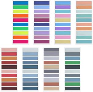 Sticky Tabs Morandi 1600 PCS Book Tabs,Transparent 8 Pads Annotation Post Note Book Flags Page Markers Index Tabs 2024 Planner Relocatable Clear Sticky Tabs for Office School Supplies