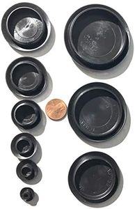 9 Piece Flush Mount Black Hole Plug Assortment for Auto Body and Sheet Metal