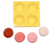 Flexible Molds - Rose (4 Cavity) - Cream Cheese Mint Molds - Candy Melts - Fondant - Caramels - Soft Candy Molds