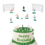 9pcs Football Cake Decoration Set Football Figures Cake Toppers Soccer Toppers for Cakes and Cupcakes Set Football Cupcake Topper for Sport Theme Party Decoration Supplies