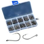 AAMEZING PRODUCTS 500Pcs Fishing Hooks 3#-12# Carp Single Fish Hook Set Fly Fishing Accessories Jig Sea Hooks