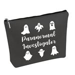 PWHAOO Halloween Ghost Hunter Cosmetic Bag Paranormal Investigator Cosmetic Bag Ghost Lover Gift, Paranormal Investigator B