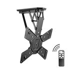 Allcam ECM544A Electric Motorised TV Bracket Ceiling Mount, 6° Level Adjustment & Height Adjustment to suit most LCD/LED TVS 32" - 55", Max Mount Size 400x400