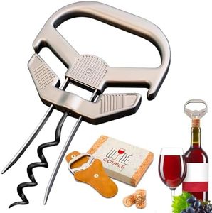 Ah So Wine Opener for Vintage Bottles, 3 in 1 Old Bottle Opener, Two Prong Cork Remover with Beer Bottle Opener, for Connoisseurs & Collectors to Uncork (Classic)