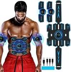 Muscle Stimulator ABS Trainer, EMS Muscle Stimulator fitness electric stimulators, Abdominal Muscle Stimulator for Men and Women, ABS Stimulator for/Waist/Leg/Arm, 8 Modes 19 Intensities