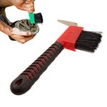 Horse Hoof Pick Brush with Handle Hoofpick Brush Sturdy Horses Hoof Cleaner for Horses Donkey and Goat (Random Colour)