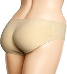 BEN COMM Butt Lifer Padded Buttock Panties,Seamless, inbuilt Non Remove Sponge Pads Men Women Unisex Size 30 Beige