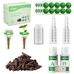 128 pcs Seed Pod Kit for Aerogarden, Grow Anything Kit for Hydroponics, Hydroponics Supplies with 50 Grow Sponges, 50 Pod Labels, 12 Baskets, 12 Planting Domes, Compatible with IDOO, QYO, LYKO