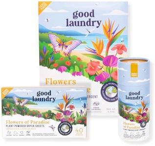 Good Laundry Flowers of Paradise Detergent Sheets, Scent Booster, & Dryer Sheet Bundle - No Plastic Jugs, Eco-Friendly, Zero Harsh Chemicals, Hypoallergenic - Based in the USA